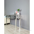 Clear Mirror Round Spot Console Table